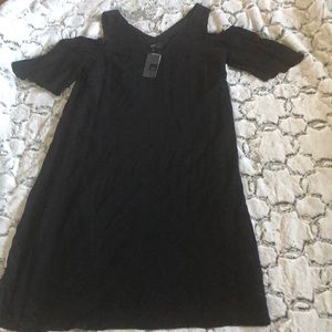 Pretty little black dress with cutout sleeves